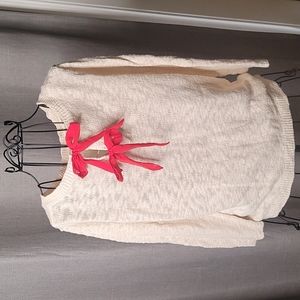 Lc floral bow sweater sz Medium